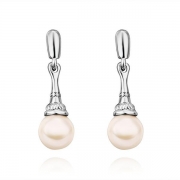 Серьги позолота белое 18K арт.60121