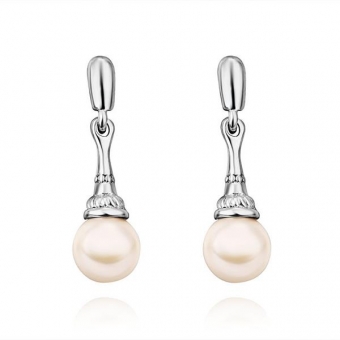 Серьги позолота белое 18K арт.60121
