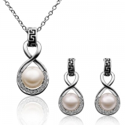 Комплект украшений белое 18K арт.10121