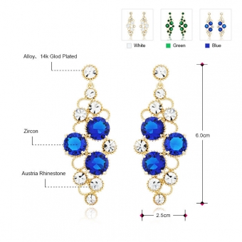 Серьги Crystal~Swarovski арт.90046