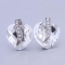 Серьги позолота 18K белое арт.10279